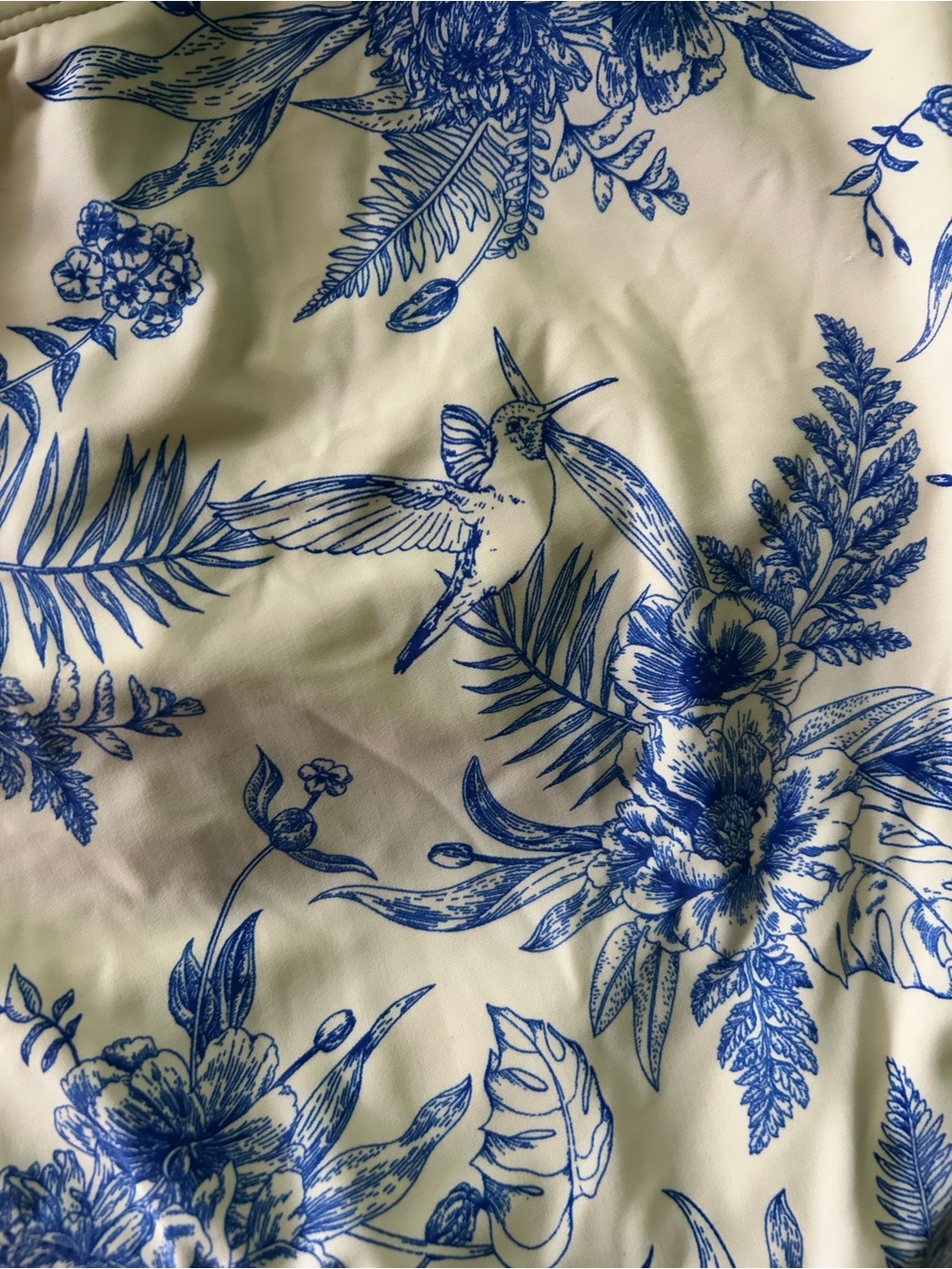 Kona Sol White and Blue Floral One-Piece Swimsuit - Picture 3 of 5